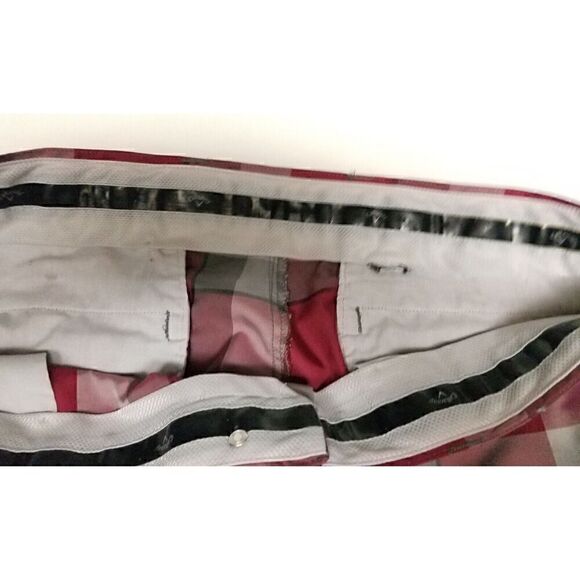 Callaway Men's Golf Performance Red/Gray Shorts Plaid Flat Front Size 40 - Picture 6 of 6